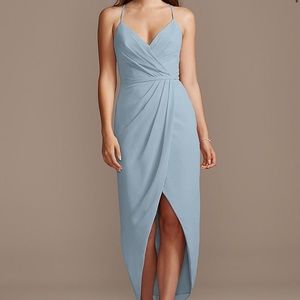 tulip hem bridesmaid dress